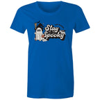 Stay Spooky, Halloween - Womens T-shirt Bright Royal Womens T-shirt Halloween Printed In Australia