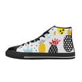 Crazy Pineapples Women's High Top Canvas Shoes US12 Womens Classic High Top Shoes Printed Offshore