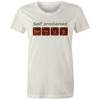 Self Proclaimed Genius, Periodic Table - Womens T-shirt Natural Womens T-shirt Printed In Australia Science