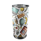 Travel Montage - 20oz Mobile Tumbler with Lid (Black Lock)