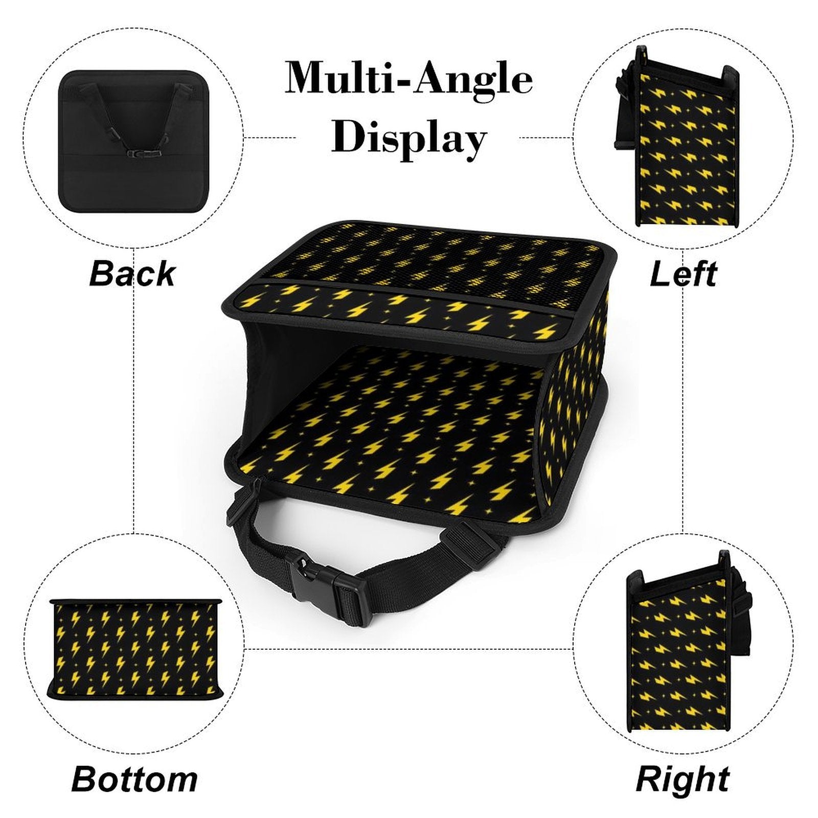 Yellow Lightning Car Seat Back Organiser Car Seat Back Organiser comic Printed Offshore