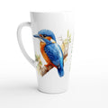 Personalise Kingfisher, Australian Birds White Latte 17oz Ceramic Mug Default Title Personalised Latte Mug animal Birds Globally Fulfilled