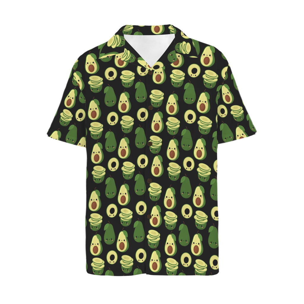 Cute Avocados Men's Short Sleeve Hawaiian Shirt Men's Hawaiian Shirt (New) Food Printed Offshore
