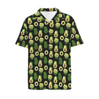 Cute Avocados Men's Short Sleeve Hawaiian Shirt Men's Hawaiian Shirt (New) Food Printed Offshore
