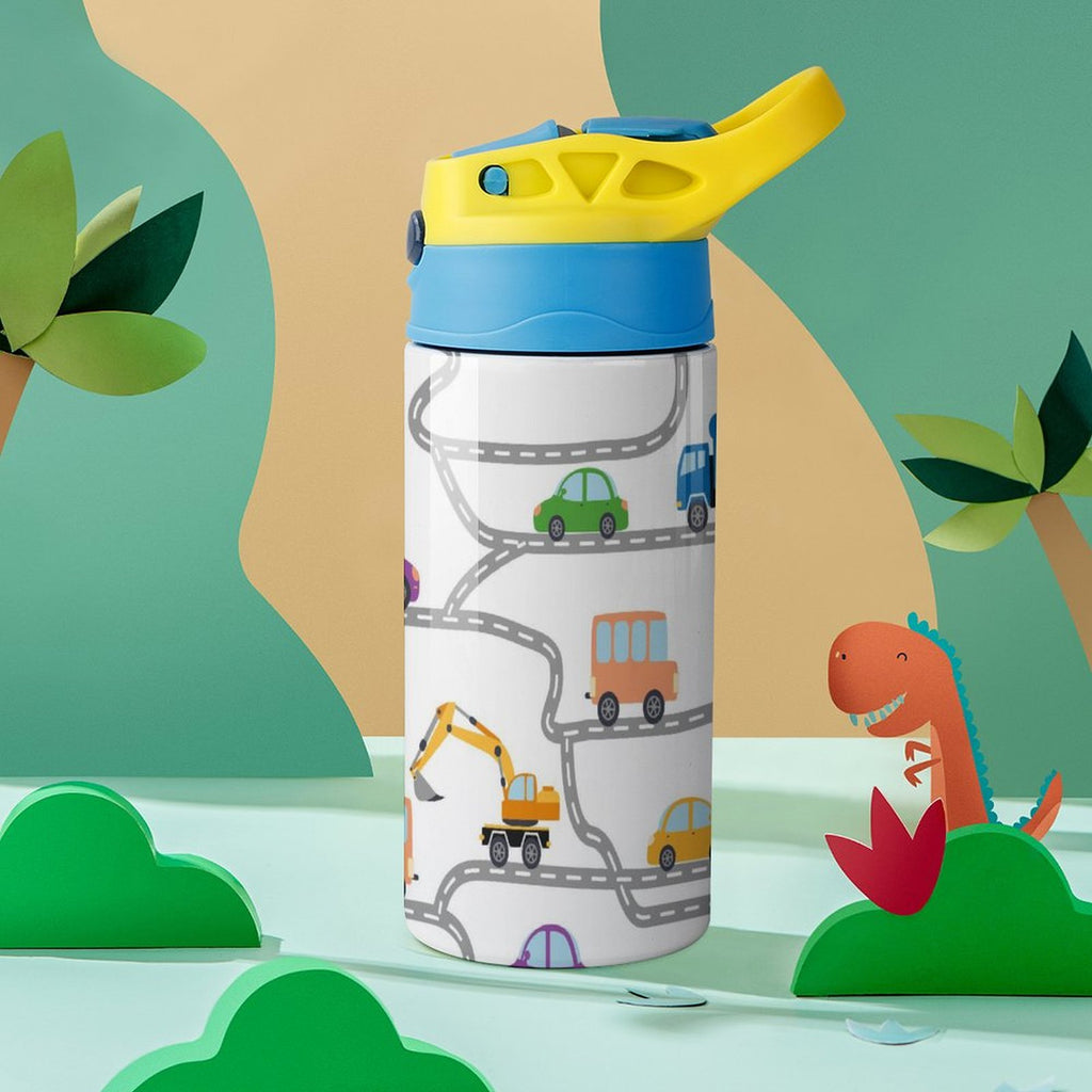 On The Road - Little Kids Water Bottle Little Kids Water Bottle Printed Offshore