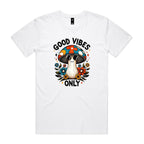 Good Vibes Only, Hippie Mushroom With Sunglasses - Mens T-shirt