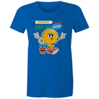 A Little Ray Of Sunshine - Womens T-shirt Bright Royal Womens T-shirt Positivity Printed In Australia