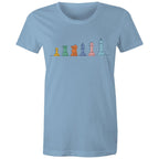 Chess - Womens T-shirt Carolina Blue Womens T-shirt Chess Games Printed In Australia