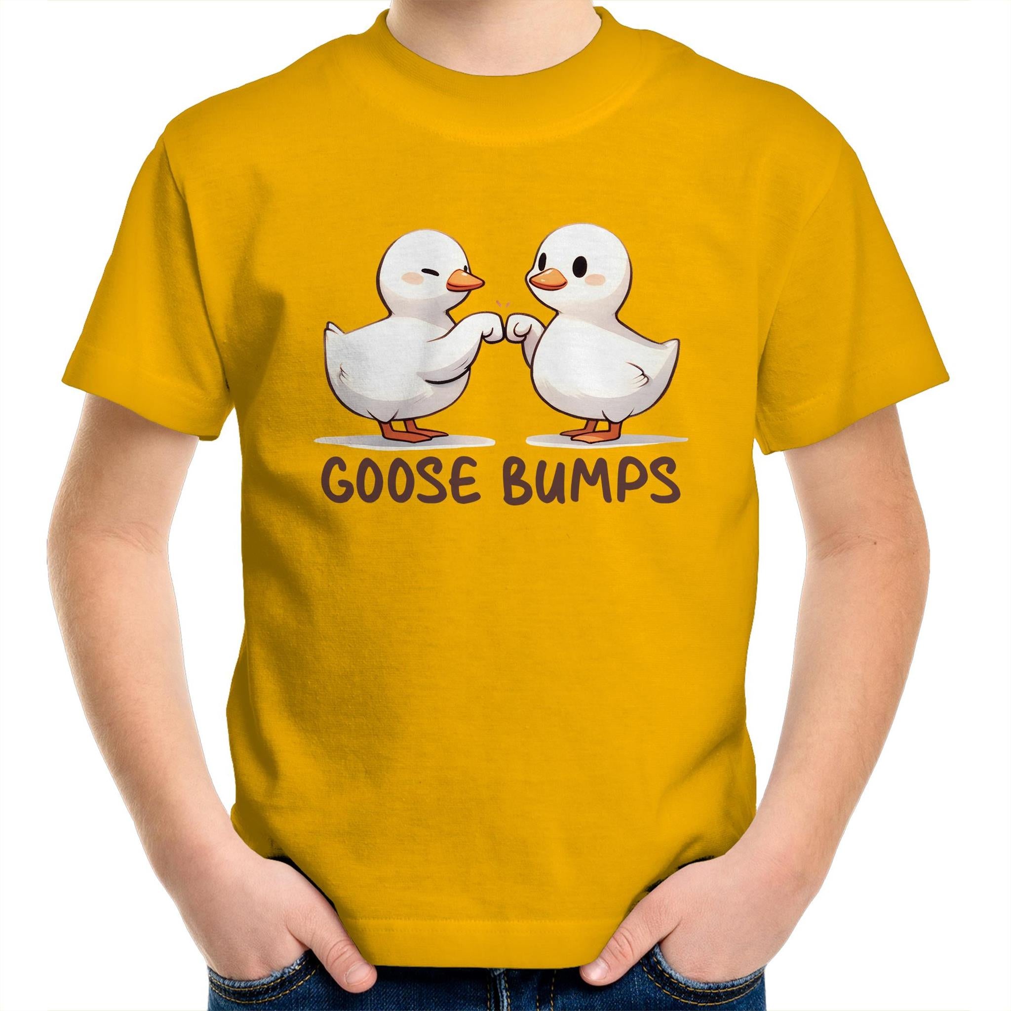 Goose Bumps - Kids Youth T-Shirt Gold Kids Youth T-shirt animal Printed In Australia