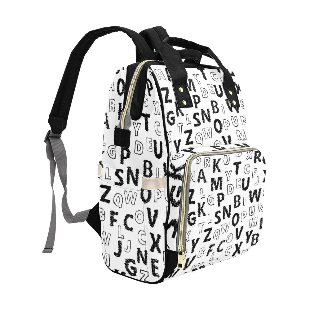 Alphabet - Multi-Function Backpack, Nappy / Diaper Bag