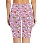 Fast Food Women's Bike Shorts With Side Pockets Women's Bike Shorts Food Printed Offshore