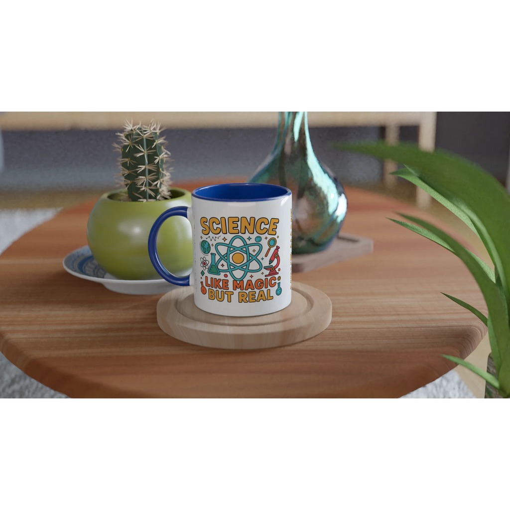 Personalised - Science, Like Magic But Real - 11oz Ceramic Mug Personalised 11oz Mug Globally Fulfilled Science