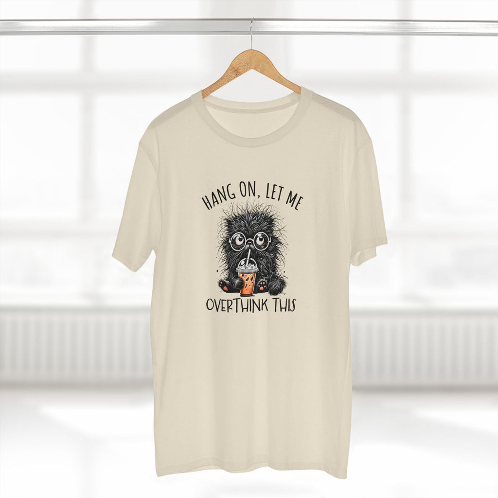 Hang On, Let Me Overthink This, Frazzled Cat - Mens Adult Staple Tee