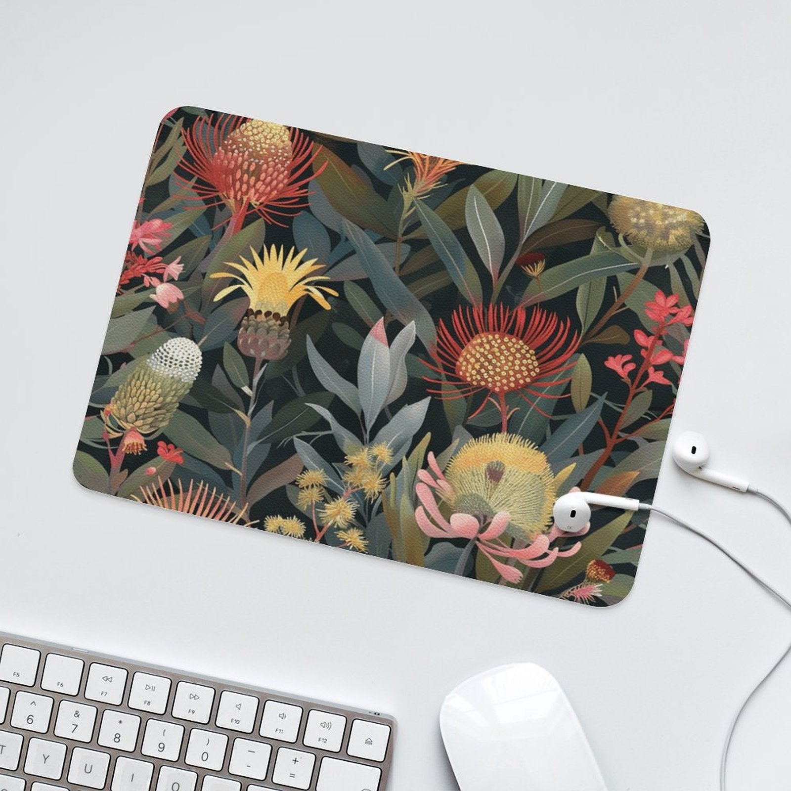 Australian Native Flowers - Leather Mouse Pad Leather Mouse Pad Plants Printed Offshore