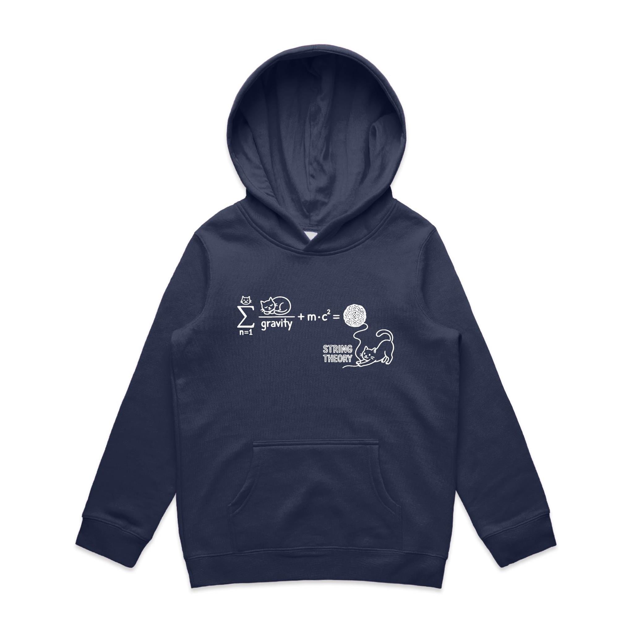 Cat String Theory Physics Kids AS Colour Hoodie