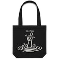 I'm Fine Drowning Thumbs Up Canvas Tote Bag