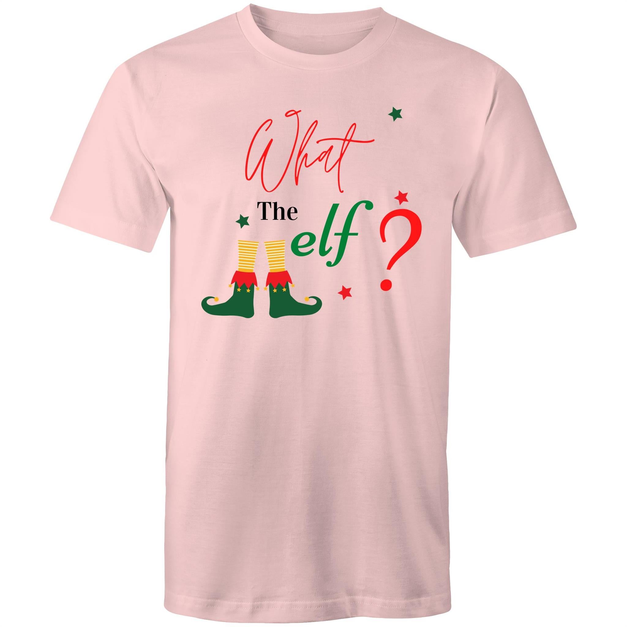 What The Elf, Christmas - Mens T-Shirt Pink Mens Christmas T-shirt Christmas Printed In Australia