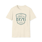 Turning 50, Made In 1976 Unisex Softstyle T-Shirt Natural Unisex Adult T-shirt Australian Printer Birthday