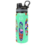 Aloha Surfboards - Insulated Water Bottle with Dual-Use Lid (18oz) One Size Insulated Water Bottle with Dual-Use Lid (18oz) Printed Offshore Surf