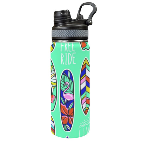 Aloha Surfboards - Insulated Water Bottle with Dual-Use Lid (18oz) One Size Insulated Water Bottle with Dual-Use Lid (18oz) Printed Offshore Surf