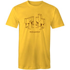 Think Positive, Maths - Mens T-Shirt Yellow Mens T-shirt Maths Printed In Australia