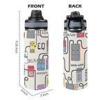 Guitar Pedals - Insulated Water Bottle with Dual-Use Lid (18oz) Insulated Water Bottle with Dual-Use Lid (18oz) Music Printed Offshore