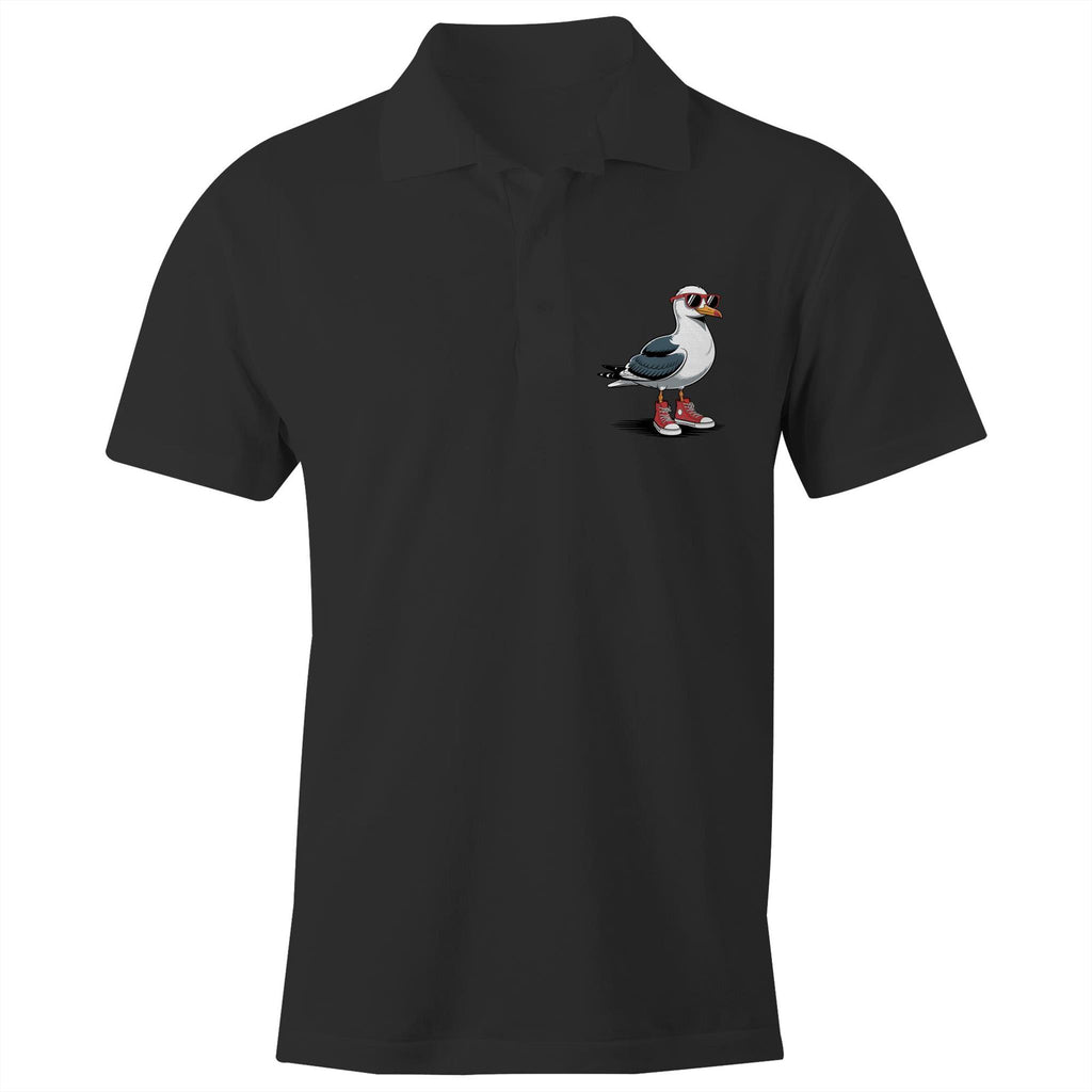 Seagull With Sunglasses And Hightops AS Colour Chad Polo Shirt