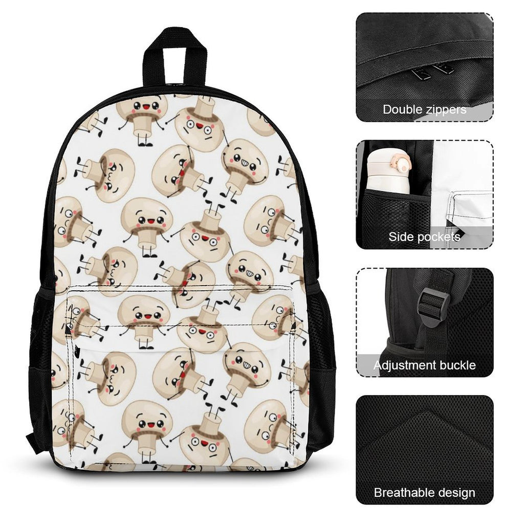 Cute Mushrooms Three Piece Backpack Set Three Piece Backpack Set Printed Offshore