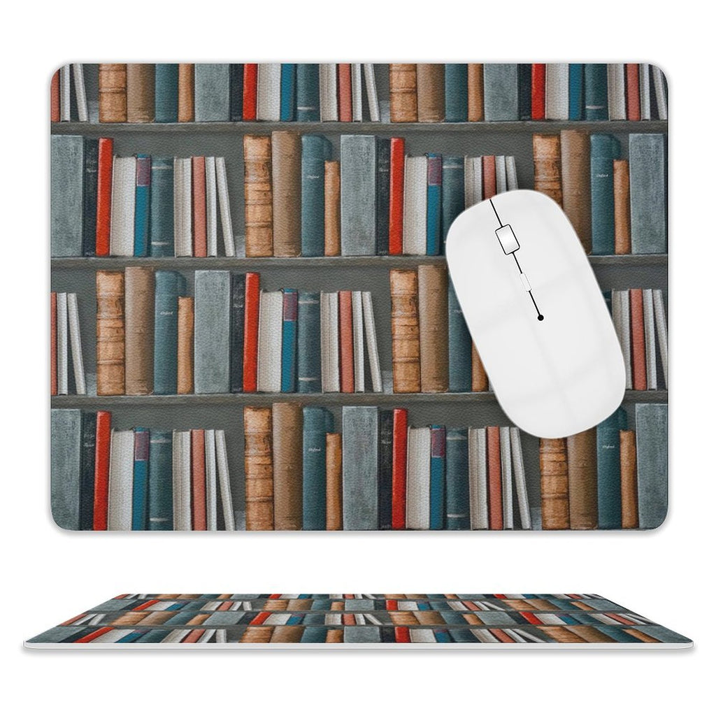 Books - Leather Mouse Pad white One size Leather Mouse Pad Printed Offshore Reading