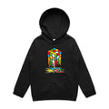 Melting Cube Kid's AS Colour Hoodie Black Kids Hoodie Printed In Australia