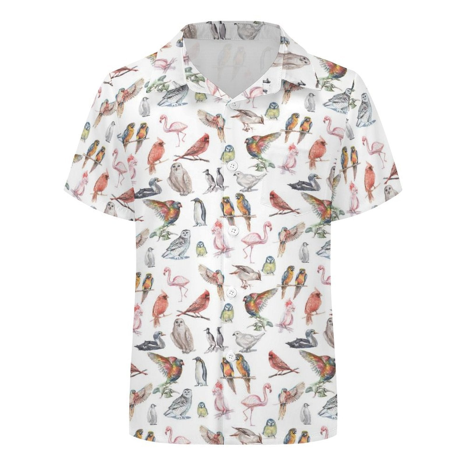 Birds Of A Feather Kids Youth Short Sleeve Button Up Shirt