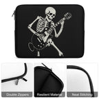Skeleton Playing Guitar Laptop Sleeve (Multiple Sizes) Laptop Sleeve Music Printed Offshore