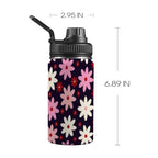 Pink Daisy - Kids Water Bottle with Chug Lid (12 oz)