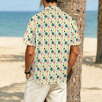 Pineapple Tropical Men's Crinkle Hawaiian Shirt