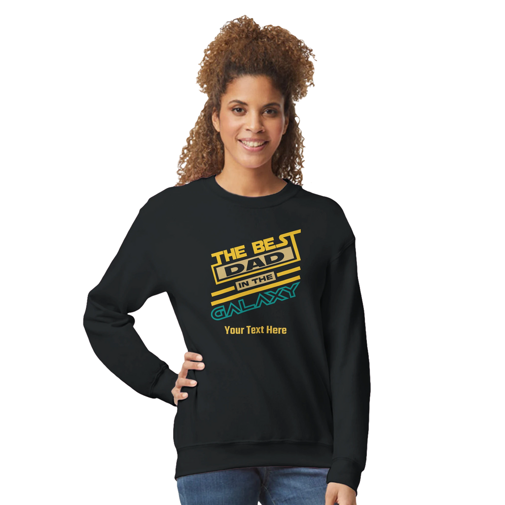 Personalised - The Best Dad In The Galaxy - Classic Unisex Crewneck Sweatshirt | Gildan® 18000 Personalised Sweatshirt customise Dad Globally Fulfilled personalise