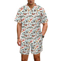 Pretty Moths And Butterflies Men's Hawaiian Shirt & Shorts Set Men's Hawaiian Shirt & Shorts Set animal Printed Offshore