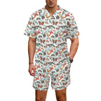 Pretty Moths And Butterflies Men's Hawaiian Shirt & Shorts Set Men's Hawaiian Shirt & Shorts Set animal Printed Offshore