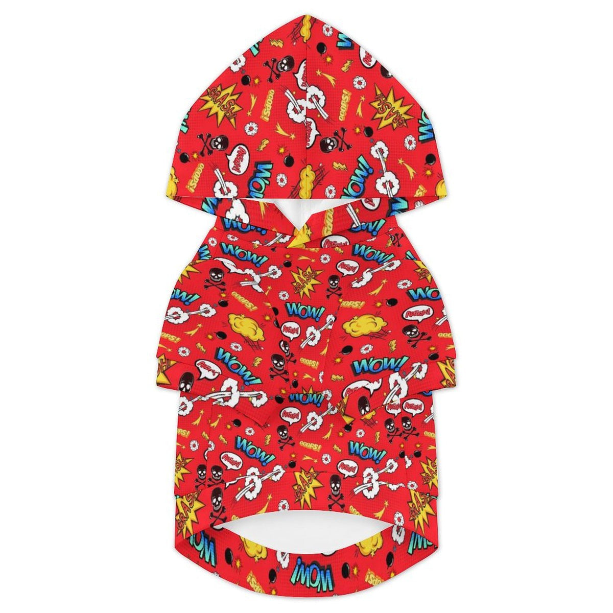 Comic Book Red Pet Hoodie (Large Size)