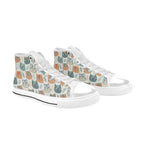 Cute Cat Faces Women's High Top Canvas Shoes Womens Classic High Top Shoes animal Printed Offshore