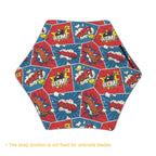 Comic Book Kids Safe Round Corner Umbrella Kids Safe Round Corner Umbrella comic Printed Offshore