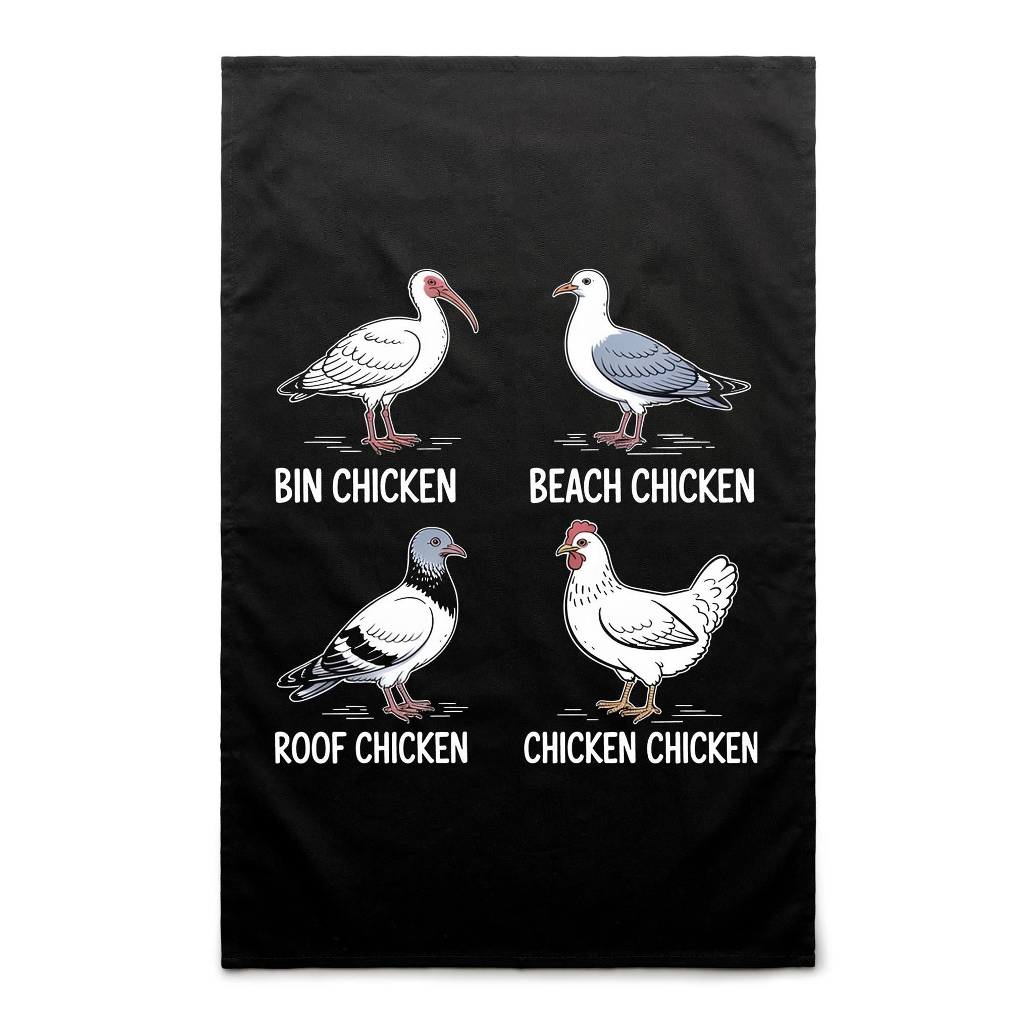 Bin Chicken AS Colour Tea Towel