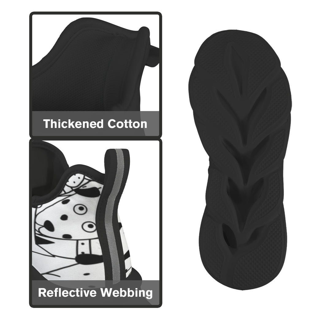 Black And White Dogs Men's Twisted Sole Sneakers