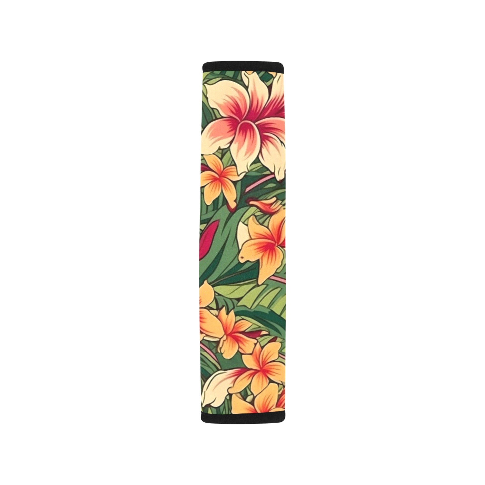 Vintage Hawaiian Floral Car Seat Belt Cover 7''x10'' (Pack of 2) Car Seat Belt Cover 7x10 (Pack of 2) Plants Printed Offshore