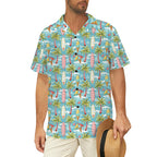 Summer Surf Men's Short Sleeve Hawaiian Shirt Men's Hawaiian Shirt (New) Printed Offshore Surf