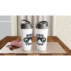 Bird Nerd - White 15oz Stainless Steel Travel Mug Travel Mug Globally Fulfilled