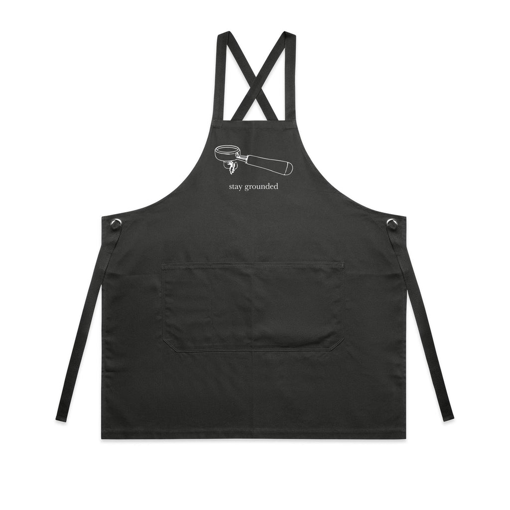 Stay Grounded, Coffee Portafilter AS Colour Carrie Apron Coal One Size Apron Coffee Printed In Australia
