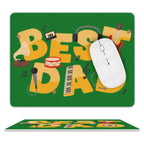 Best Dad Leather Mouse Pad white One size Leather Mouse Pad Dad Printed Offshore