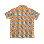 Happy Retro Flowers Senior Kids Hawaiian Shirt Senior Kids Hawaiian Shirt 8-15 Printed Offshore Retro