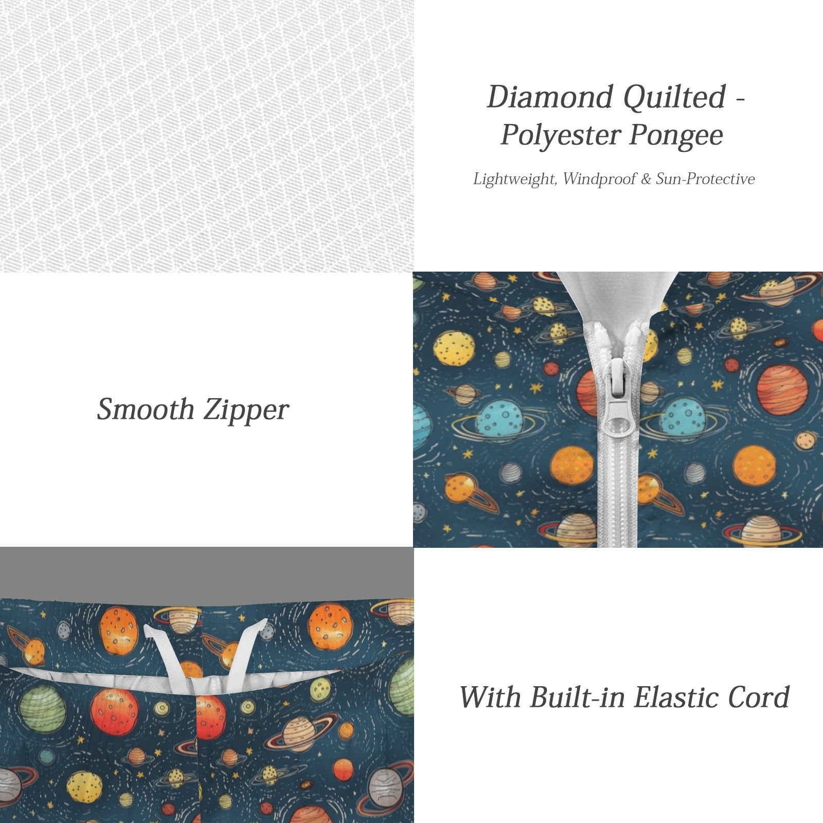 Galaxy Men's Lightweight Sun Hoodie & Shorts Set Men's Lightweight Sun Hoodie & Shorts Printed Offshore Space