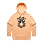 Good Vibes Only, Hippie Mushroom With Sunglasses - Womens Hoodie